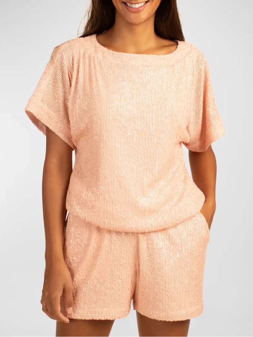 Trina Turk 
Trina Turk
Sprite 2 Short-Sleeve Sequin Top and shorts set $499